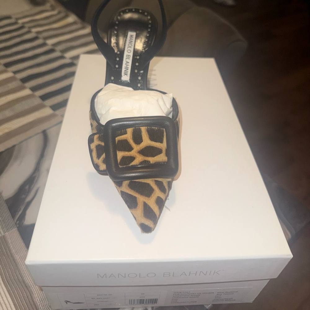 Manolo Blahnik Leopard Print Heels